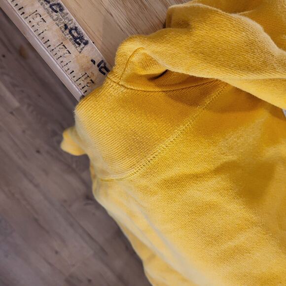 Champion Heavy Weight Terry Pullover Mustard Yellow Sweatshirt Small - Picture 7 of 9